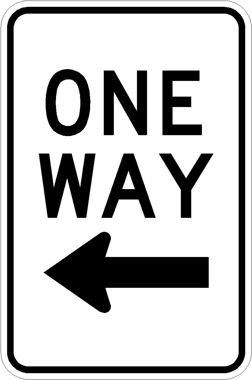 One_Way_Left-12x18